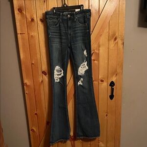 American Eagle Outfitters Dark Blue Flare Jeans